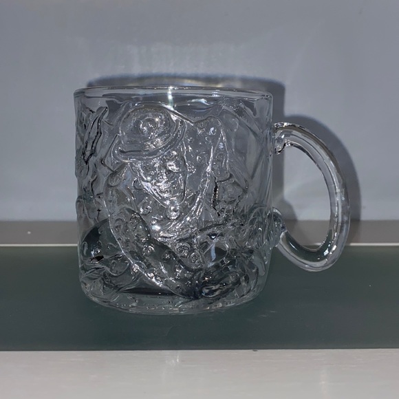 Vintage 1995 McDonald's Batman Forever 3D The Riddler Clear Glass Mug/Cup USA - Picture 4 of 9